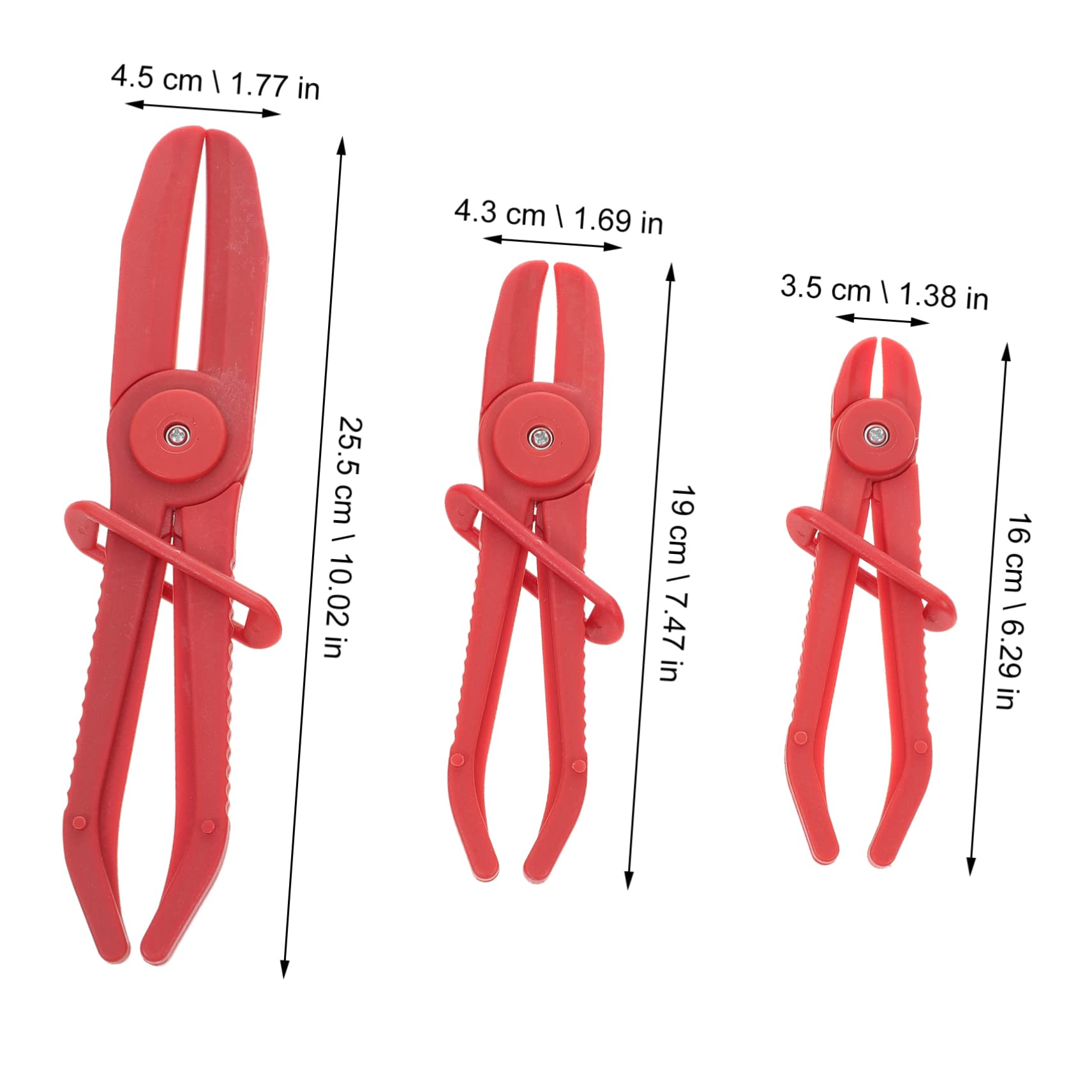 COOLHIYA 6pcs Car Hose Clamp Car Tool Pliers Tool Auto Hose Clamp Pliers Hose Tubing Pliers Tubing Cut-off Pliers Car Tubing Tools Hose Clamp Tool Vehicle Repair Pliers Cars Plastic Red