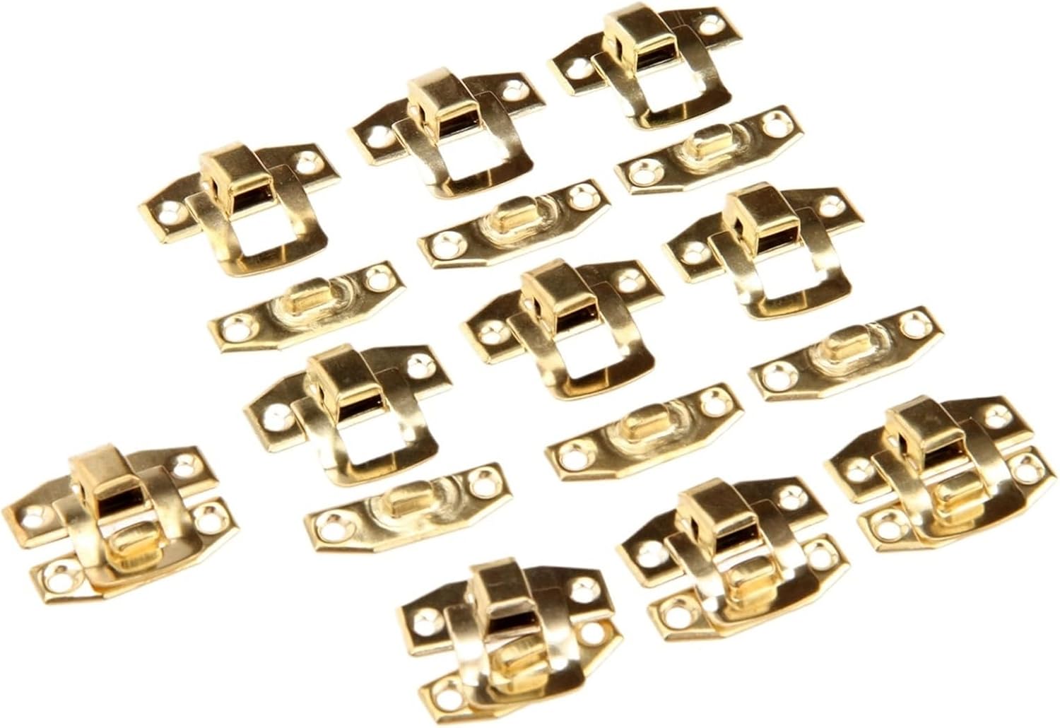 Jewelry Box Latch 100/200/400pcs Antique Gold Decorative Hasp Latch with Screws for Wooden Box Jewelry Toggle Cabinet Chest Trunk(400pcs)