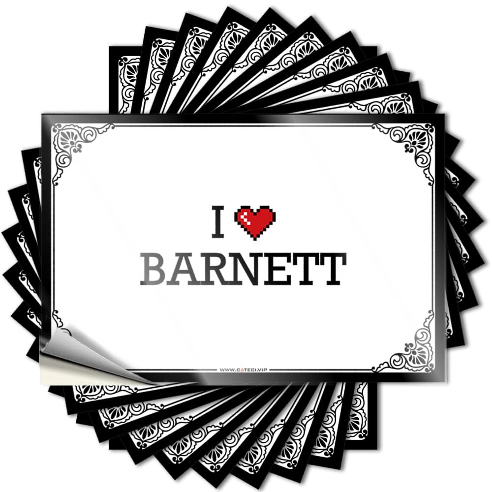 Sticker Half Space Laptop I Love Barnett - No Residue Decals for Adult(12X18CM)