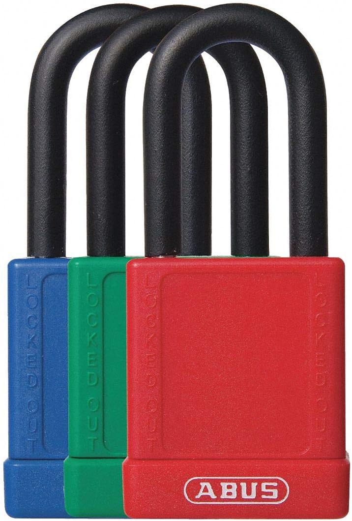 Lockout Padlock, KD, Assorted, 1-3/4"H, PK6