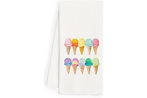 Ice Cream Decor Kitchen Towels Set of 2 - Summer Decor, Ice...