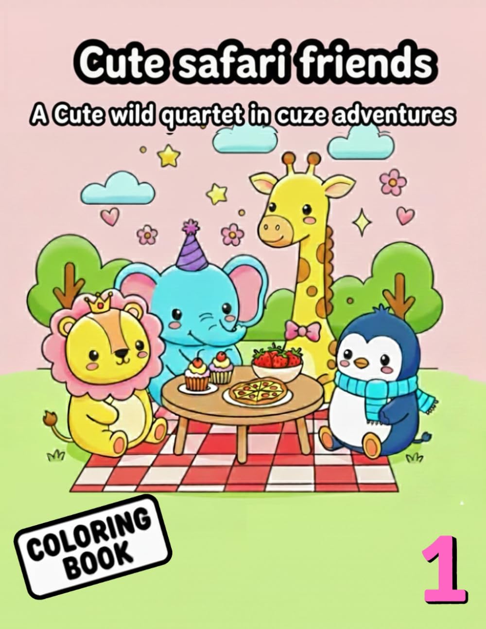 Cute Safari Friends: A Cute Wild Quartet in Cozy Adventures: 1 (Cozy Wild Friends Collection)