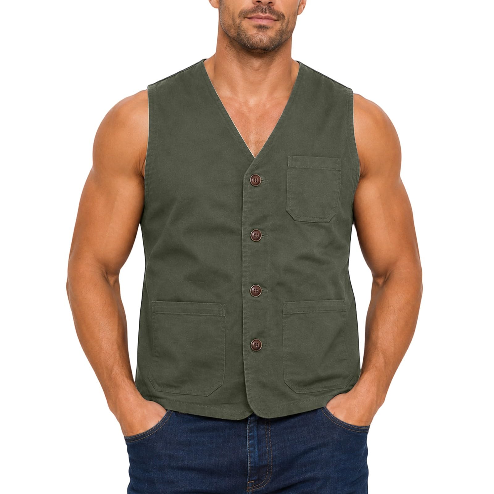 Gilet de safari confortable pour homme idéal pour la randonnée