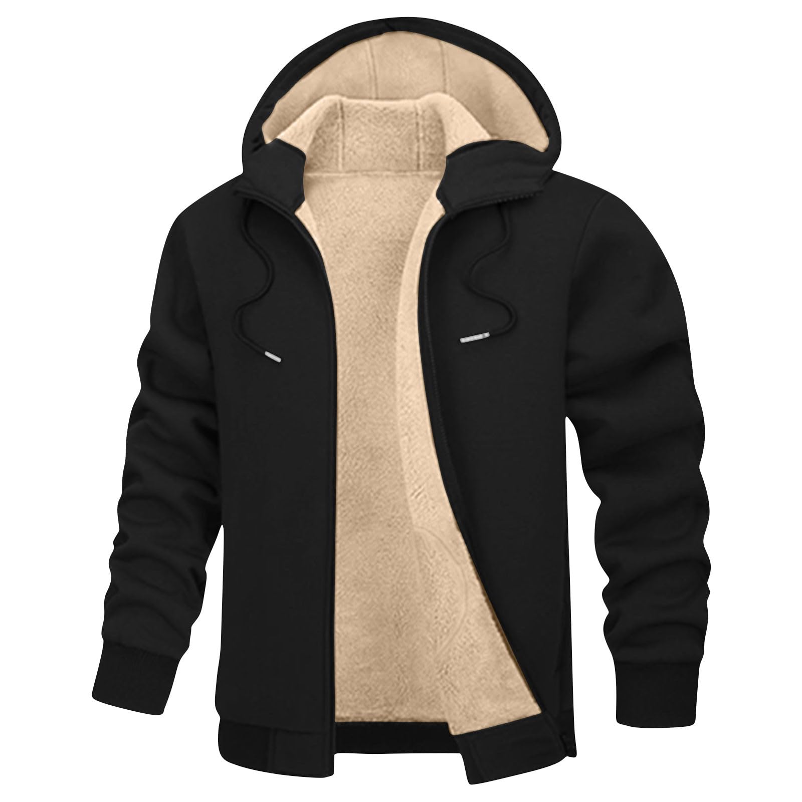 Générique Sweat à Capuche Homme Veste Polaire Chaude et Épaisse Hoodie Sweatshirt Hiver Manches Longues Pull Homme Polaire Chaud Sweats à Capuche Casual avec Poche pour Hiver et Automne Vetement