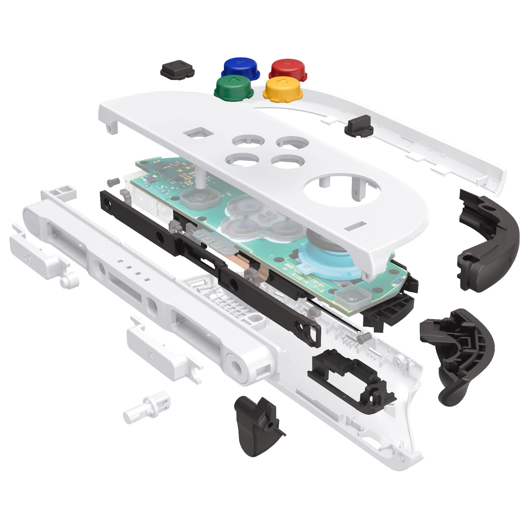 eXtremeRate Cover per Nintendo Switch 2, Custodia e Pulsanti Joycon 2 di Ricambio Completo DIY con Attrezzi, Kit Accessori per Switch 2, Senza Joycon e Console - Bianco
