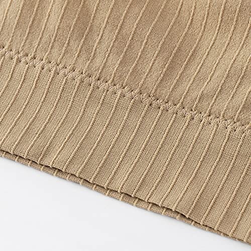 Generisch Camiseta de tirantes para mujer, sujetador deportivo para top fitness, yoga, almohadilla para mujer, ropa deportiva, camiseta de tirantes deportiva, sujetador push-up, caqui, talla única