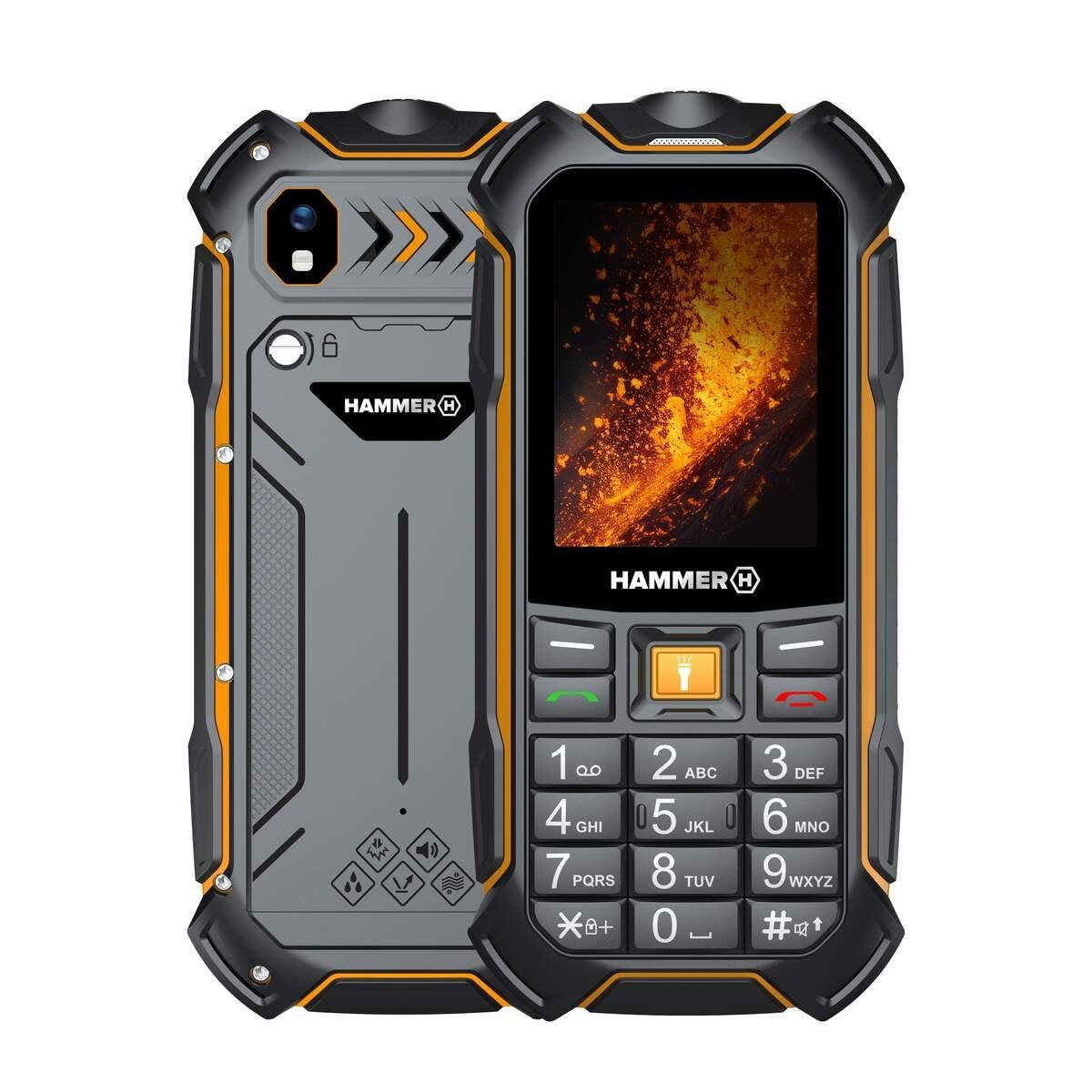 Hammer Boost 2 LTE IP68 2.4” Reinforced 3500 mAh LTE, Black-Orange