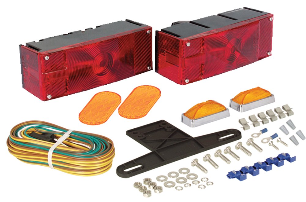 OptronicsTL16RK Waterproof Universal Mount Combination Tail Light Kit, Red