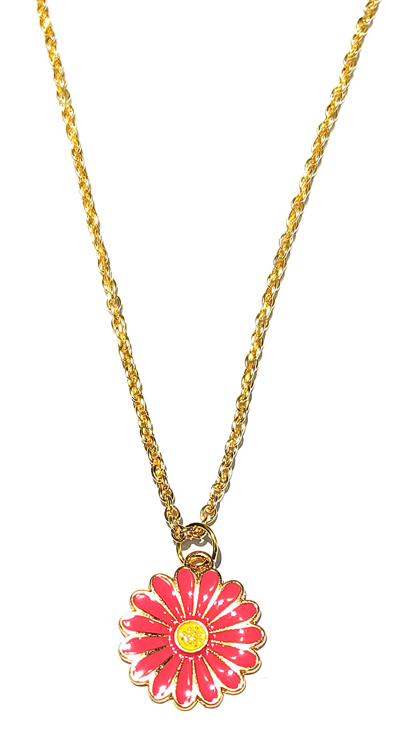 La Belleza Gold Plated Flower Floral Sleek Pendant Chain | Necklace | Neckpiece | Pendant with Chain for Girls and Women (Pink) (B0BPVHCCF2) Amazon Price History, Amazon Price Tracker