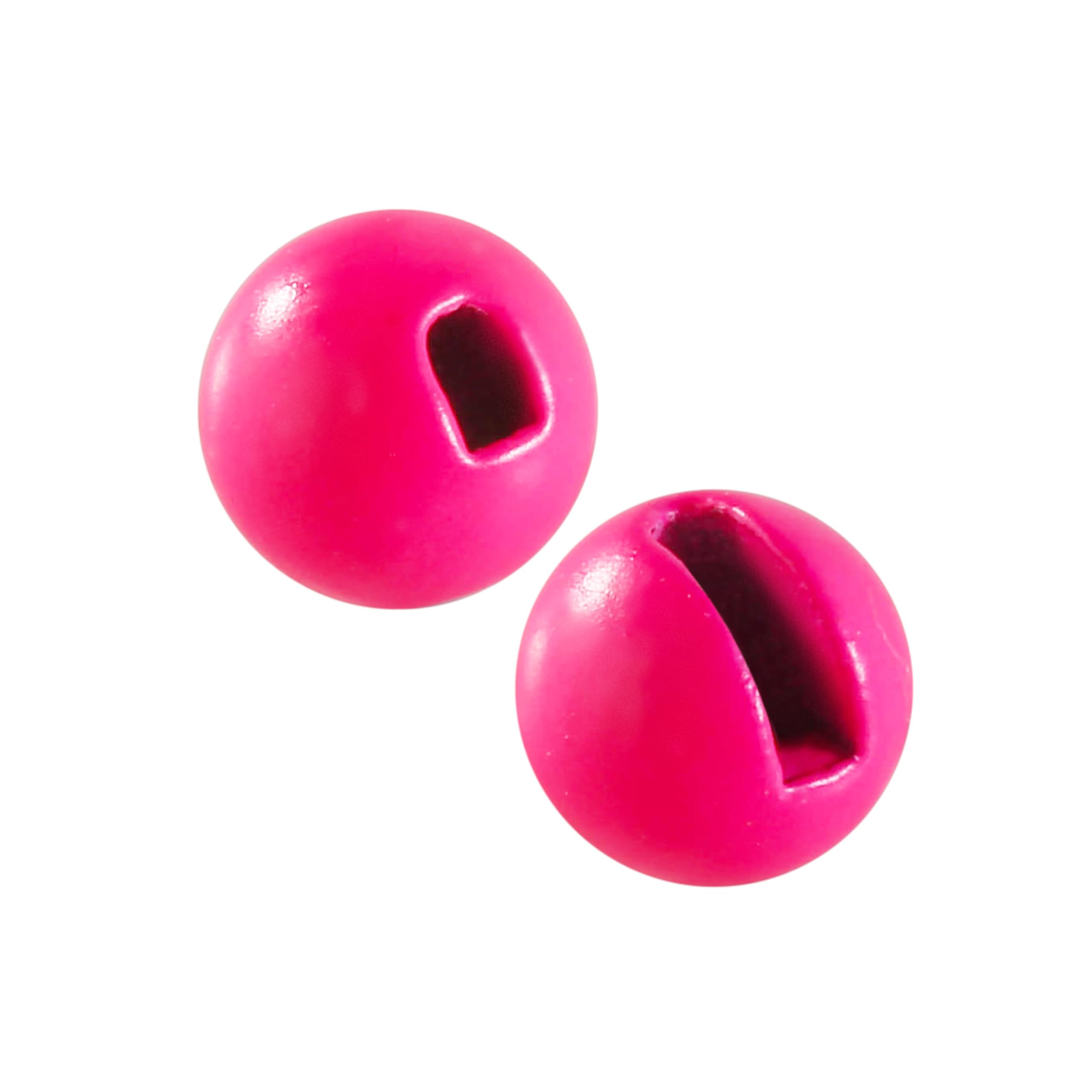 Temorah 35 Colors 2.0-6.4mm Slotted Tungsten Beads for Fly Tying (Pink, 6.4mm(1/4'') 25PCS)