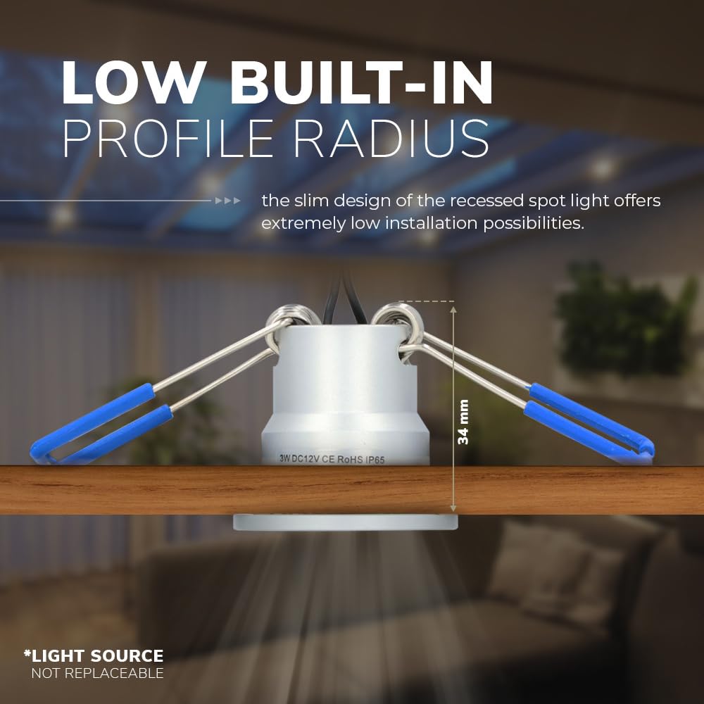Set Da 12 Faretti LED Milano Da 3W, Dimmerabili, Impermeabili IP65 Per Esterni E Interni, Luce Calda O Fredda - 3