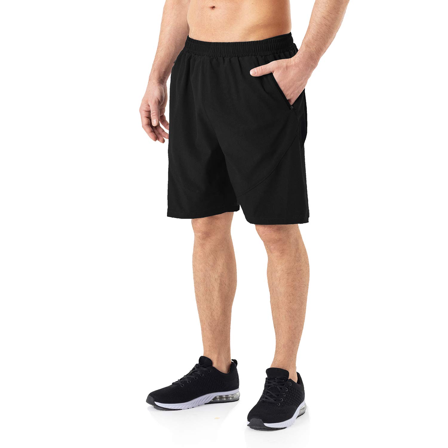 HMIYA Pantaloncini Running Uomo Leggero Sportivi Shorts Asciugatura Veloce Palestra Corsa Calzoncini con Tasca con Cerniera