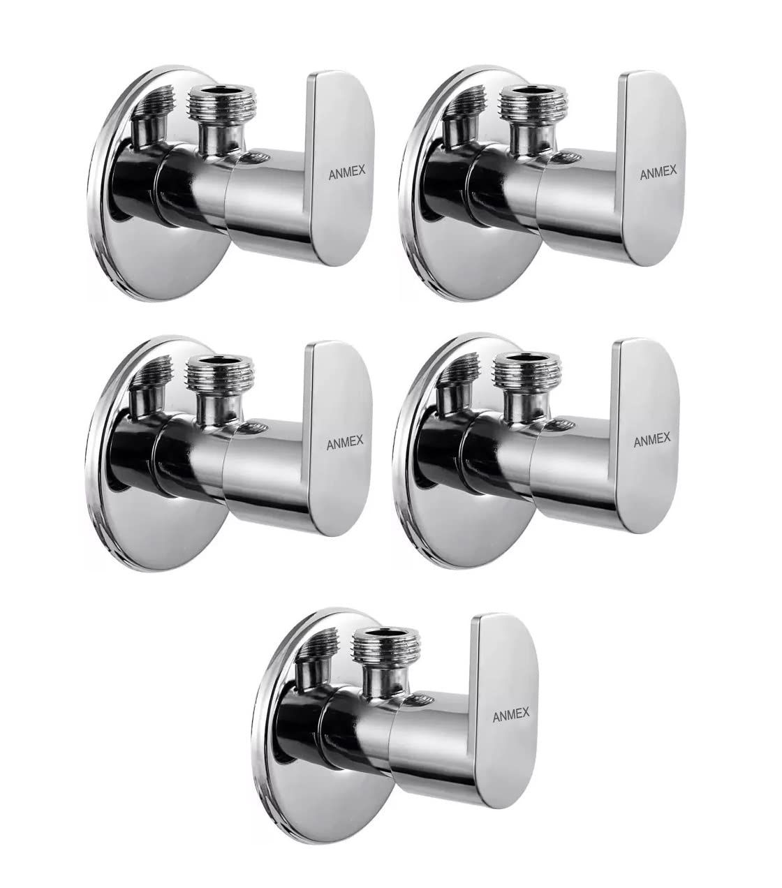 ANMEX® Premium Stainless Steel Alvi Angle Cock Chrome Plated with Wall Flange (Chrome Plated) (Steel) (Large, 5) (B0C4LW5VX5) Amazon Price History, Amazon Price Tracker
