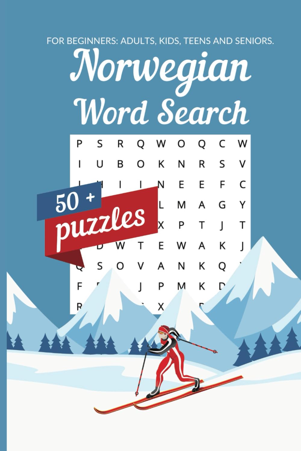 Norwegian Word Search Puzzle Book: Word Searches with Easy to Read Print with Norwegian words, to learn Norwegian, Norwegian for beginners and more | ... Gift for Vacations, Holidays and Free Times