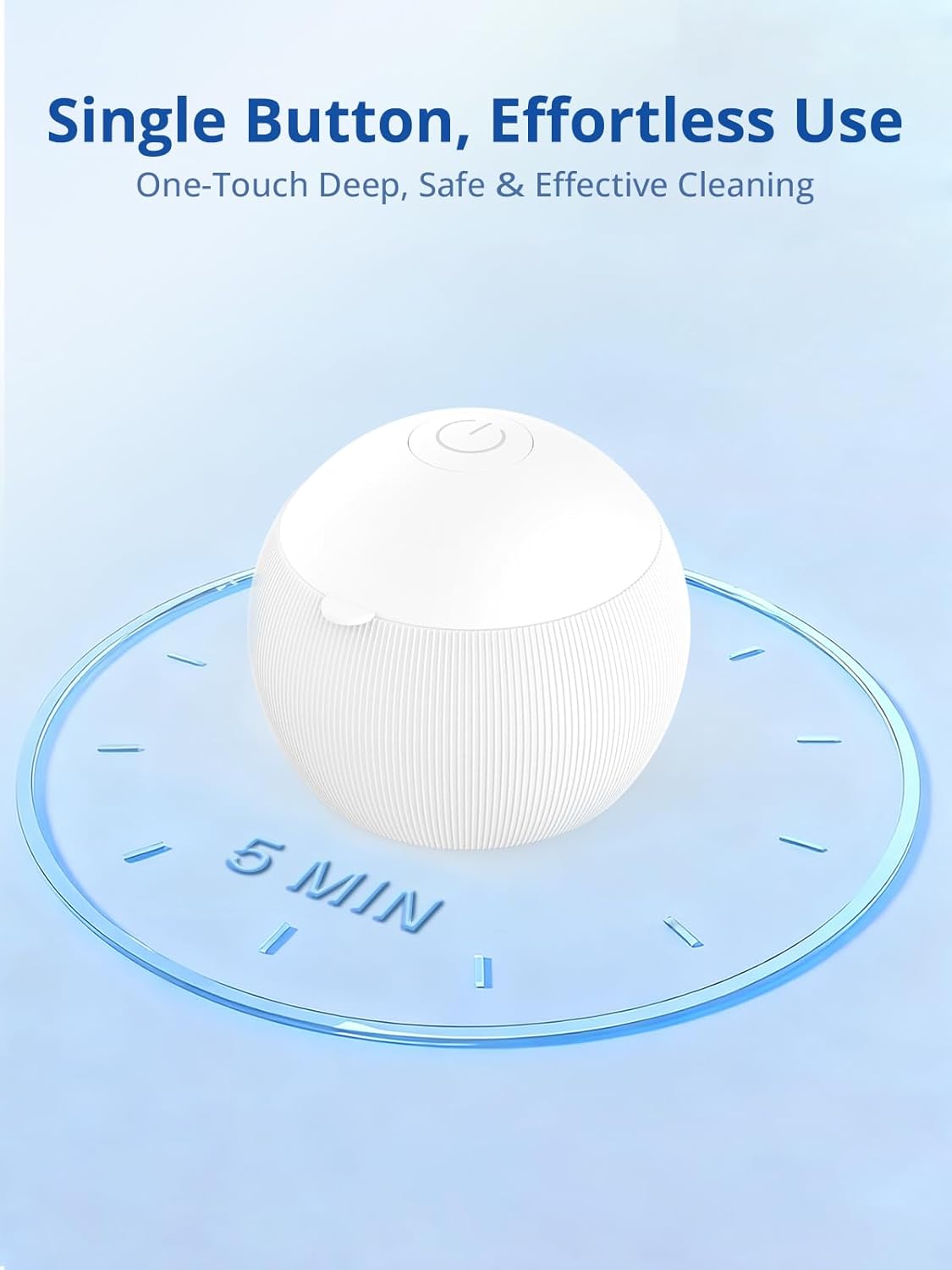 Voraiya Gentle Deep Dental Cleaning Pod Ultrasonic Retainer Cleaner With UVC，Mouth Guard Retainer Cleaner Machine for Dentures, Aligner, Braces, Home & Personal Use One Button Elder-Friendly