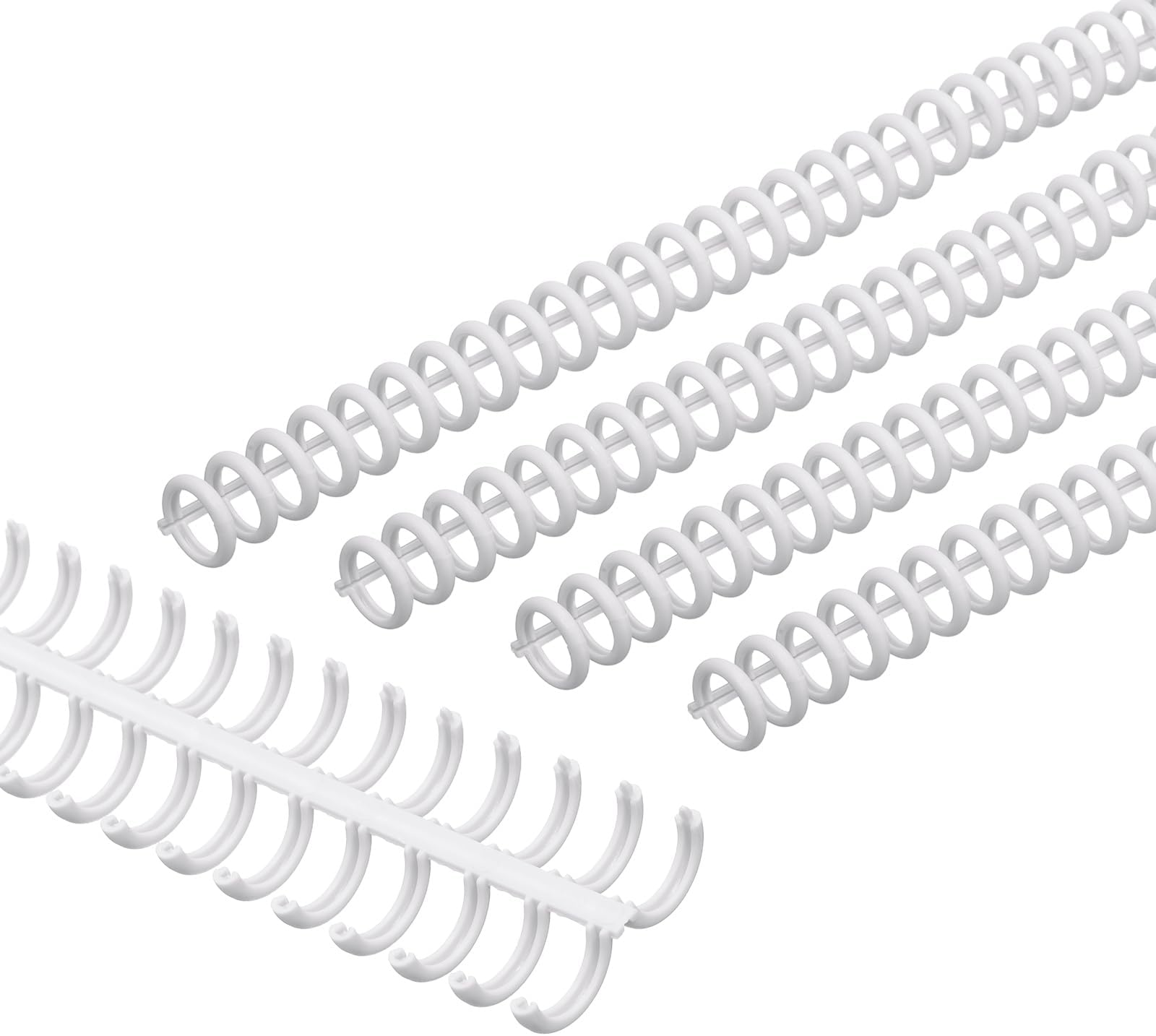 – PATIKIL 12mm(1/2") Plastic Spiral Binding Coils, 15 Pcs Binding Spirals 85 Sheet Capacity Binding Spirals for Binding Paper Sheets, White
