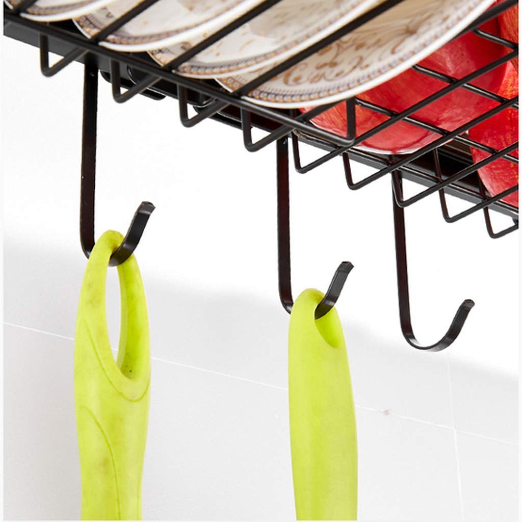Scolapiatti da appendere a 2 livelli, da appendere sopra il lavello, da parete, in acciaio inox, con scolapiatti e gabbia per bacchette, organizer salvaspazio da cucina