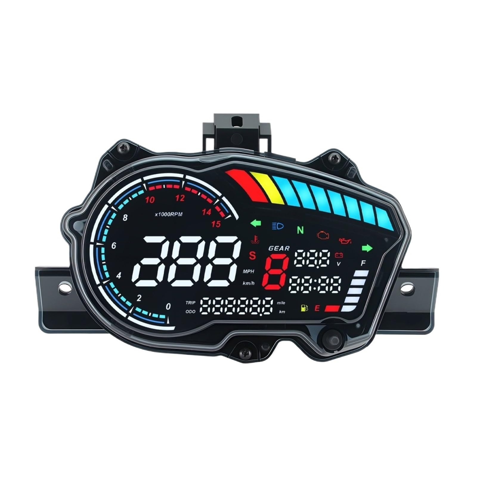 Obrotomierze motocyklowe Deska rozdzielcza motocykla prędkościomierz cyfrowy licznik kilometrów temperatura wody paliwo pasuje do YAMAHA Y15 Y15V1 Y15Z Y15ZR Prędkościomierz