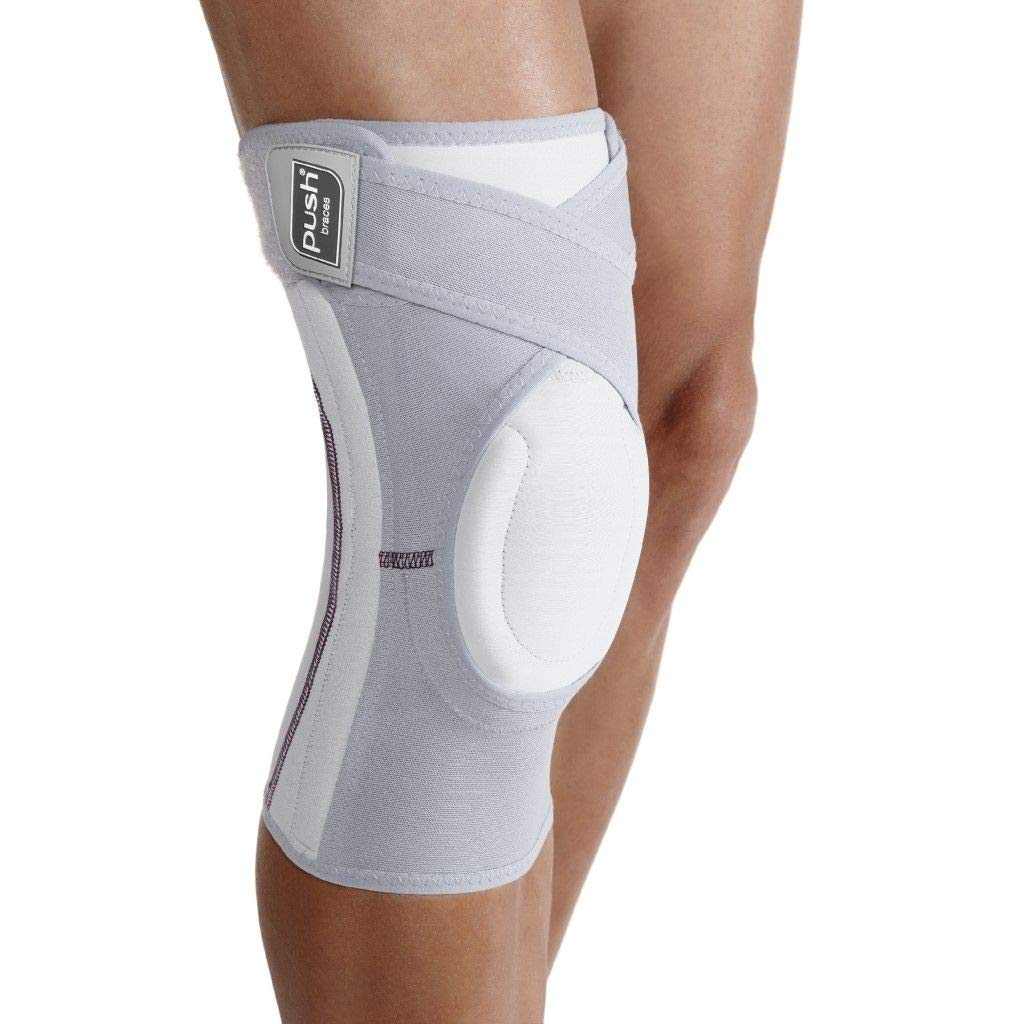 PUSH Care Knee Brace - Knee Support for Arthritis, Joint Pain Relief, Chronic aches, Knee Injuries, Runners Knee – for Daily Wear, Recovery - Adjustable Compression - Size 4