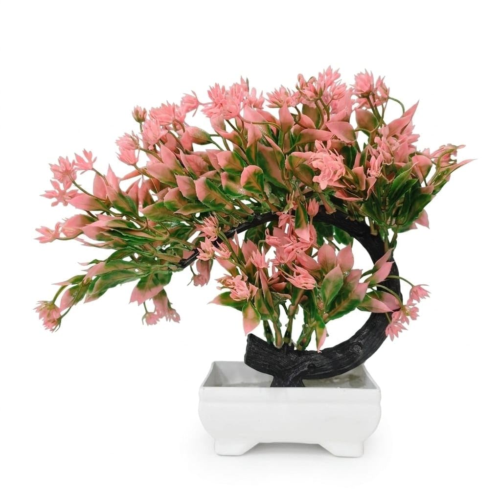 Artificial Flower Cherry Plant Pink, for Home Office Desk Tebel Decoration | Indoor Decor, Low Maintenance-image-21