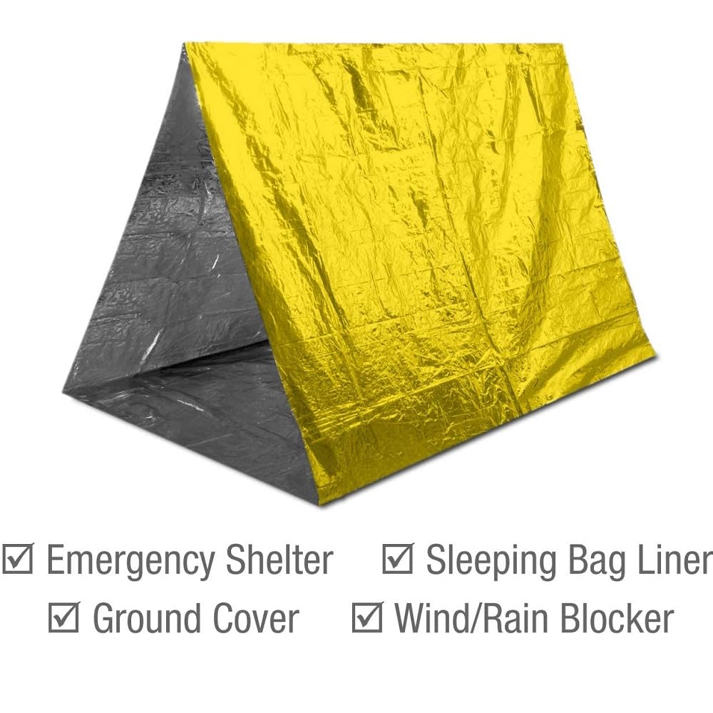 BARAC Manta Termica Supervivencia 3 Piezas, Manta Termica Oro Plata, Manta Termica Emergencia para Rescate Protege del Frío, la Lluvia, el Viento (140_x_210_cm)