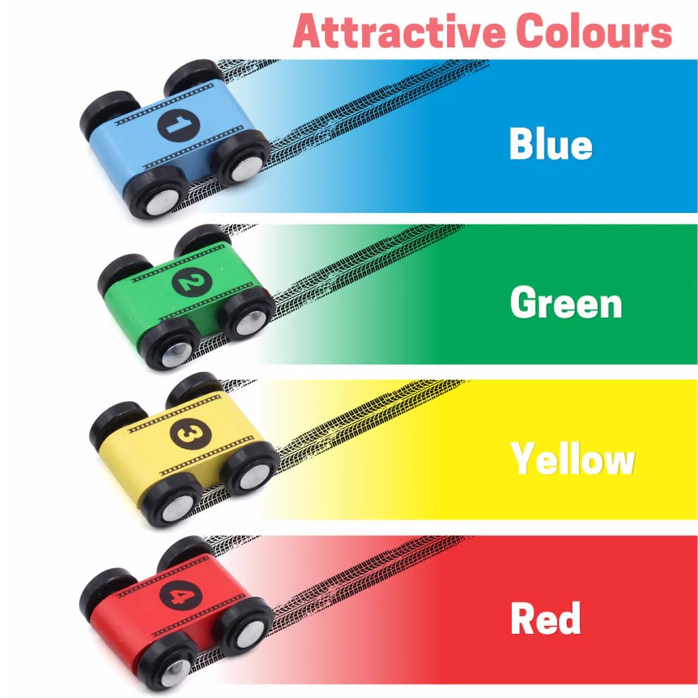 CHARVI WORLD Kids Race Track Set, 9 Pieces | Fun & Interactive Racing Toy for Boys & Girls | Educational STEM Building Toy for Kids | Safe & Durable Race Car Playset for Toddlers & Children 1