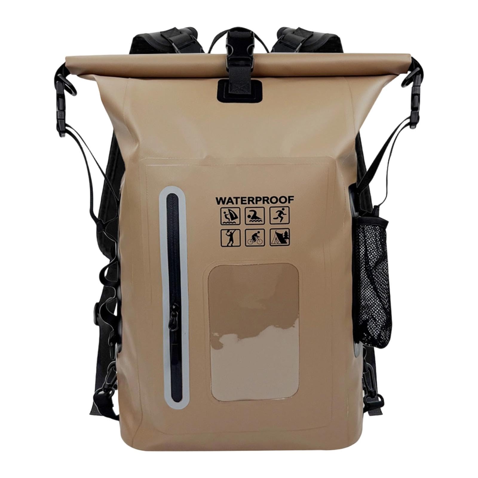 LOVIVER Borsa Impermeabile da 25 Litri, Custodia Resistente all'Usura, Zaino Impermeabile Multifunzionale per Kayak da Vela.