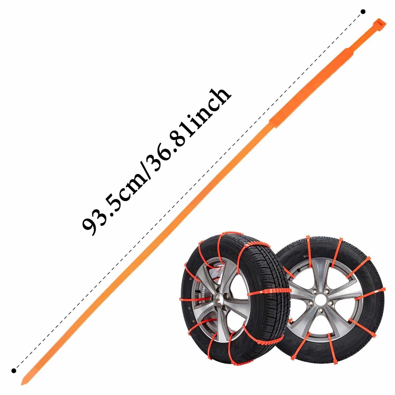12 opasek kablowych do samochodu, łańcuchy śniegowe, regulowane łańcuchy do opon zimowych, łańcuchy śniegowe, nylonowe, uniwersalne łańcuchy do opon w sytuacjach awaryjnych na zimowe wycieczki