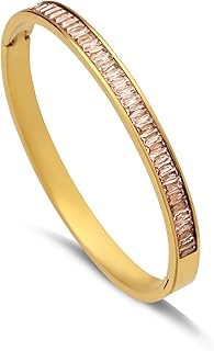 PALMONAS Pink Enchantment Bangle Bracelet for Women - Gift for Girls &amp; Women | Waterproof &amp; Anti-Tarnish Bangle Bracelet