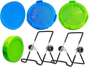Sprouting Lids for Mason Jars | Sprouting Jar Lids and Stands - Set of 6 Seed Germination Kit for Wide Mouth Mason Jars and Canning Jars Naixue