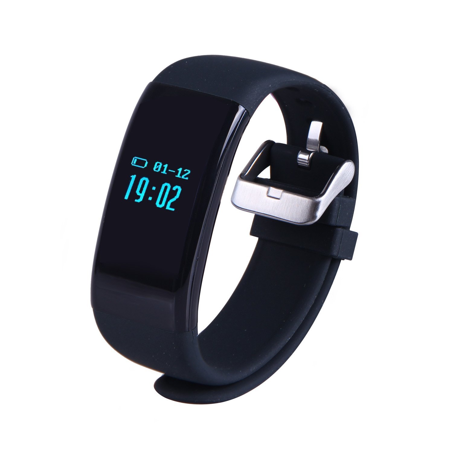 DFit Rilevatore di attività con cardiofrequenzimetro HRM misurazione della frequenza cardiaca pedometro Calorie contatore Sport Orologio per iOS Android Smartphone