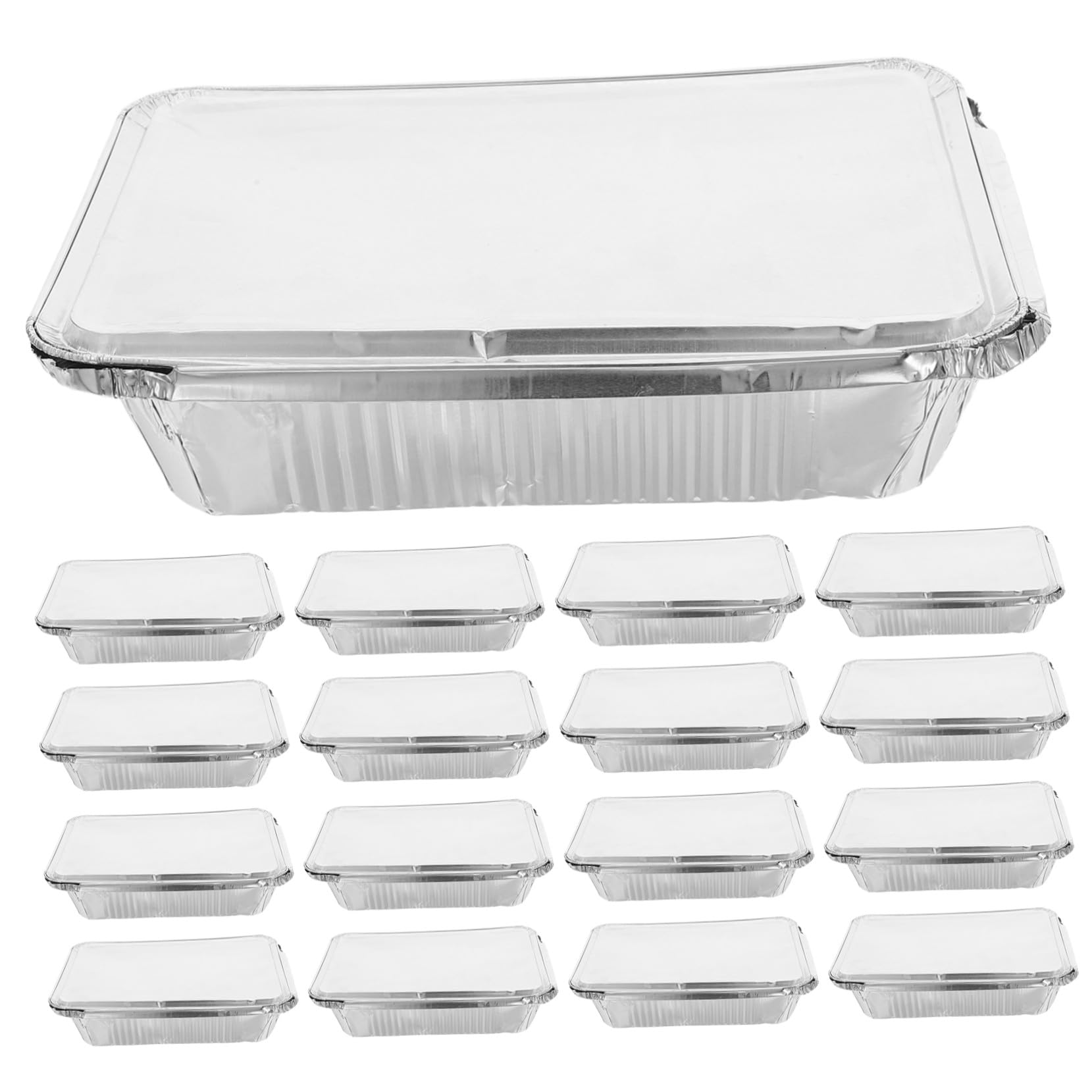 Bandejas de aluminio engrosado de 1000ml recipientes desechables de alta resistencia