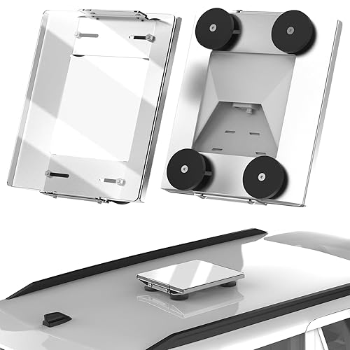 Starlink Mini Magnetic Car Roof Mount - Aluminum base, high-strength PC cover, 360 ° comprehensive protection, unobstructed signal, 264 pound magnetic attraction suitable for cars, RVs, metal surfaces - Starlink Mini Magnetic Mount