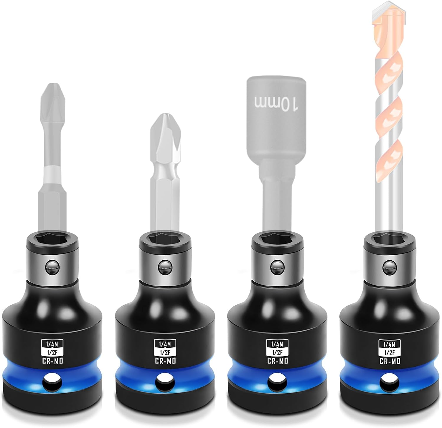 椿モデル 超短 インパクト用ビット差替え首振りアダプター HFB-4 （インパクトドライバー→レンチ） 商品詳細｜鳶服 鳶用品の宮乃屋｜関東鳶  寅壱などの鳶服や作業服専門店 BLACKROBOT インパクトビットホルダー 4個 1/2スクエアドライブから1/4六角ビットソケット ...