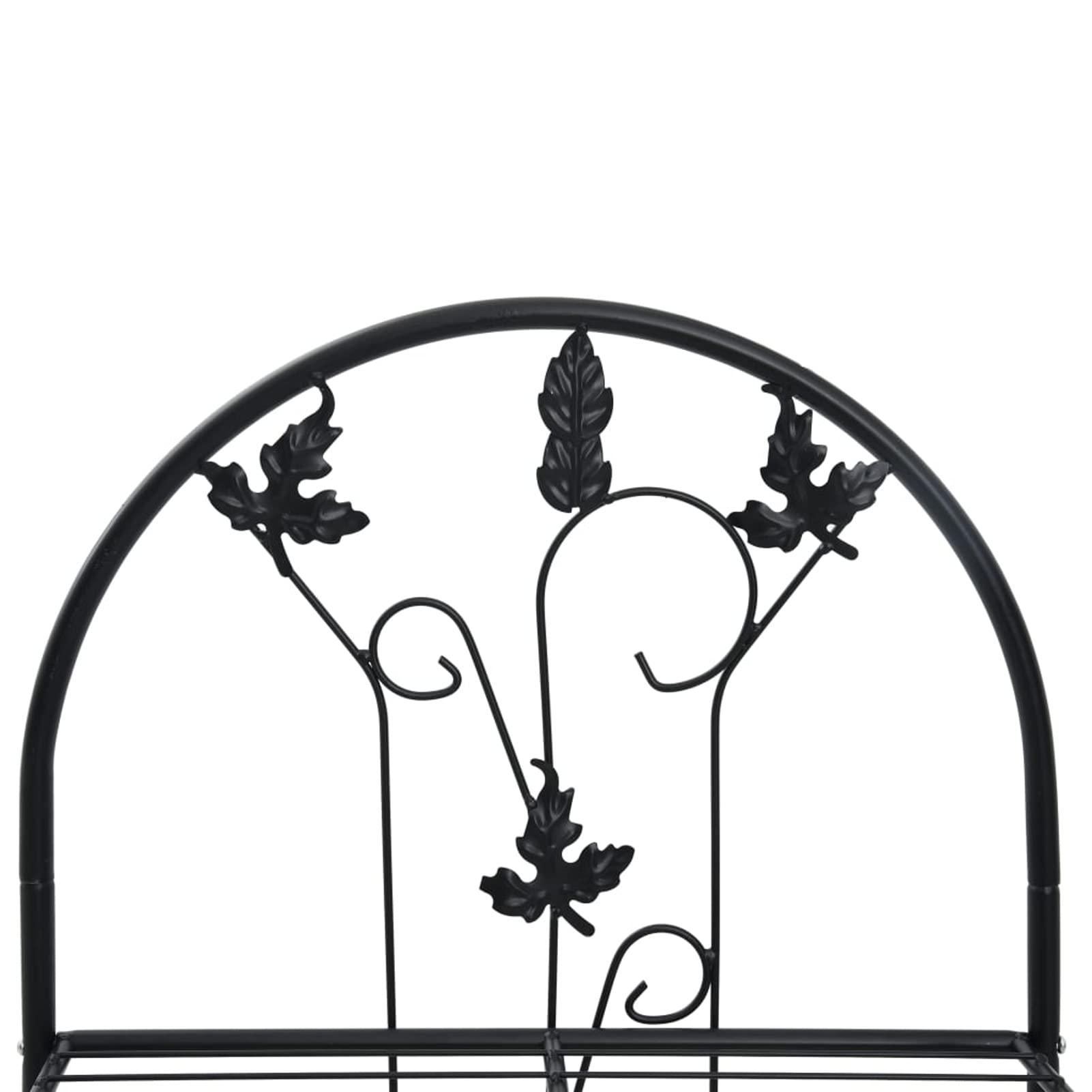 ARKEM Estante para macetas 3 Niveles Hierro Negro 52x28x128 cm Niveles Flores Planta Exterior Estantería Escalera Aire Libre Terraza Balcón