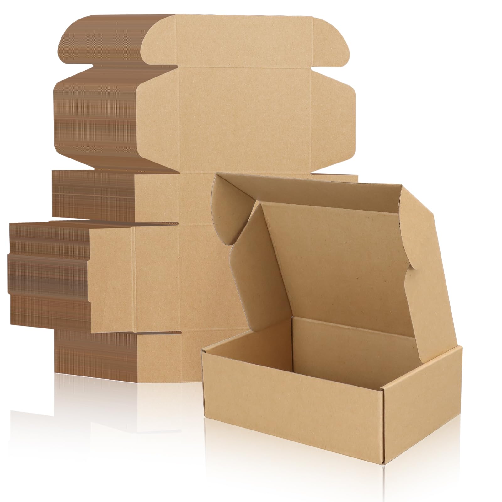 100 Pack Small Cardboard Postal Boxes, Corrugated Shipping Mailing Box Bulk