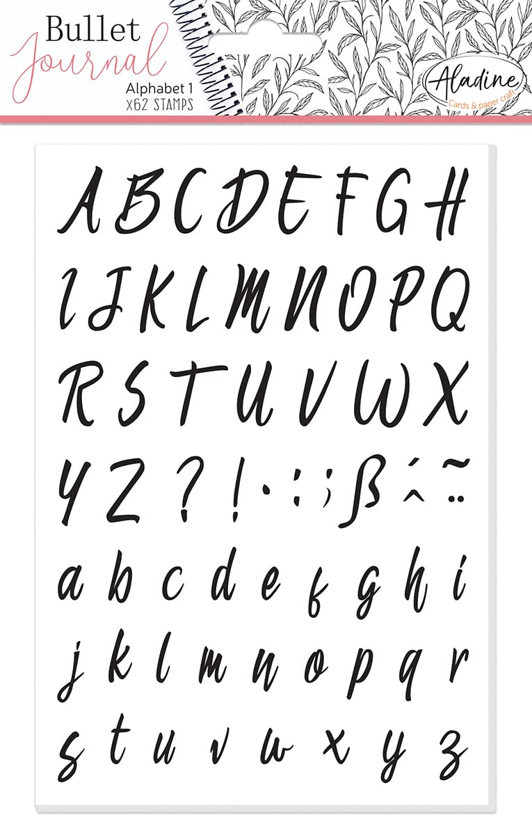 Aladine Bullet Journal Stamps, 15 x 24 x 1.1 cm (Alphabet 1)