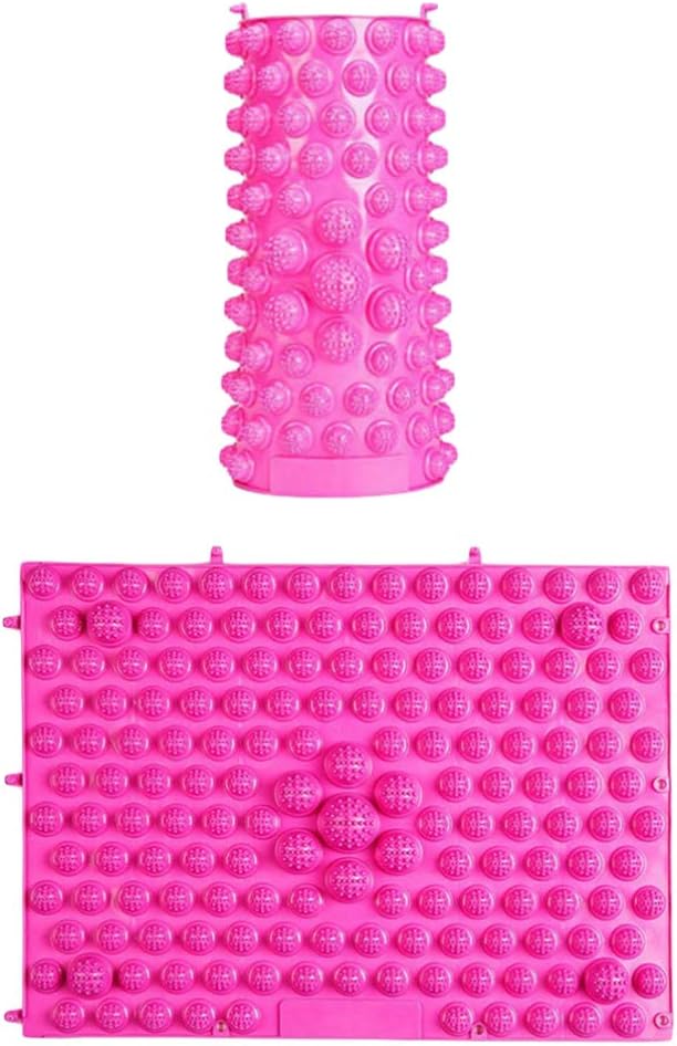 EXCEART Yoga Mat Yoga Mat Bathroom Foot Massager Foot Reflexology Pads for Plantar 2pcs (Rosy) Bathroom