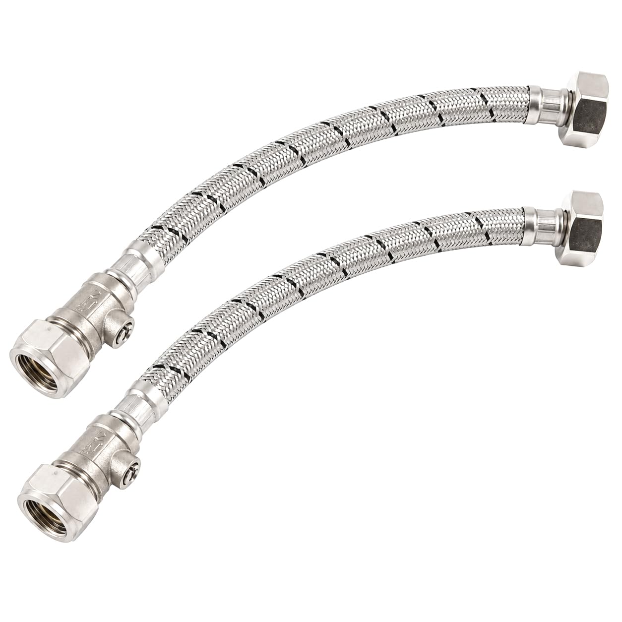 15mm x 3/4" x 30cm Stainless Steel Flexi Tap Connector | WRAS Approved