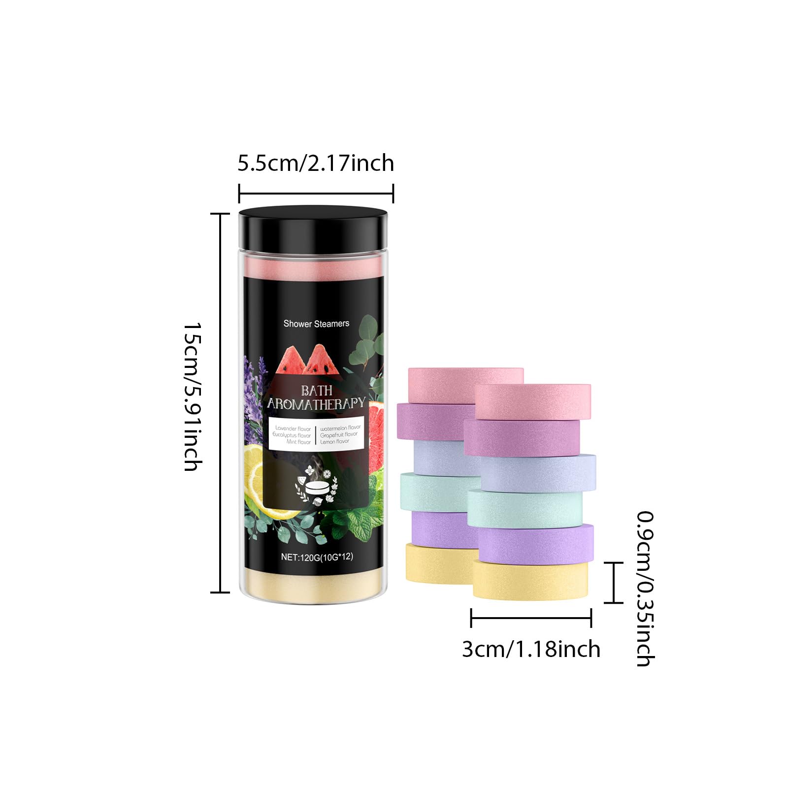 Aromatherapie Dusch-Tabletten 12 Stück – Erfrischendes Eukalyptus & Minze Duftbad, Entspannende Selbstpflege, Bio ätherische öle, Badebomben Für Wellness & Relax Shower Sheet