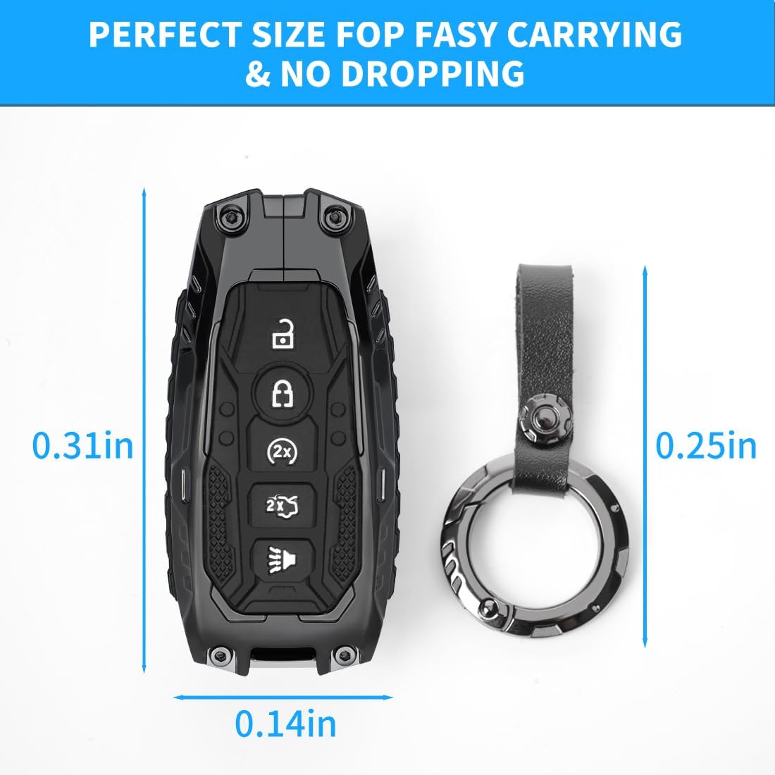 Z8 for Ford Key Fob Cover,Metal Key Protective Case Key Shells Compatible with 2021-2024 Bronco&2017-2024 Fusion Edge&2018-2024 Mustang Explorer Expedition F150 F250 F350