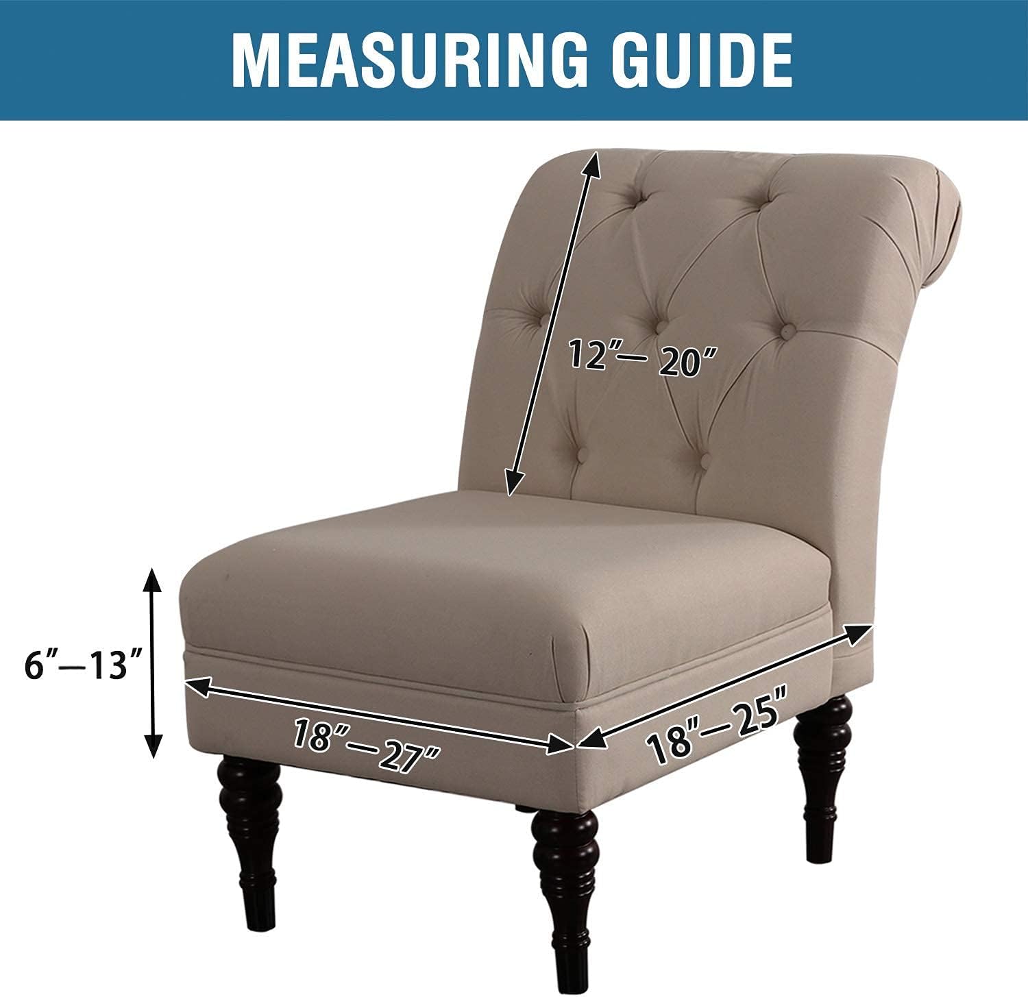 H.VERSAILTEX Velvet Office Chair Cover Bundle Velvet Accent Chair Covers, Navy