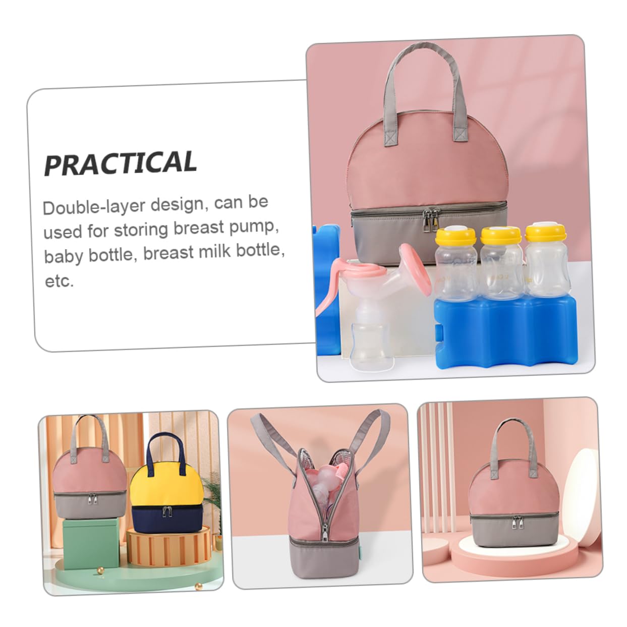 VICASKY 3pièces Portable pour Conservation Lait Maternel à Lait avec Étanche Et pour Sorties Camping Et Utilisation
