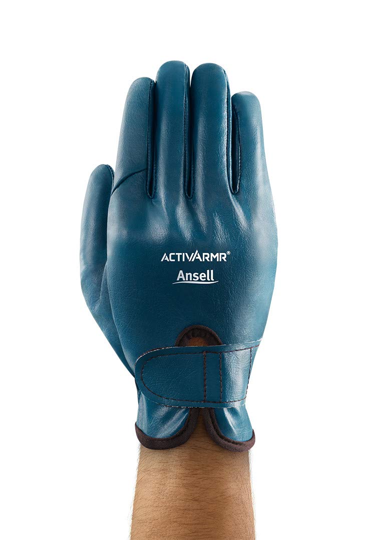 Ansell ActivArmr 07-112 Guanto Antivibrazioni, Protezione Meccanica, Blu, Taglia 2XL (1 Paio)