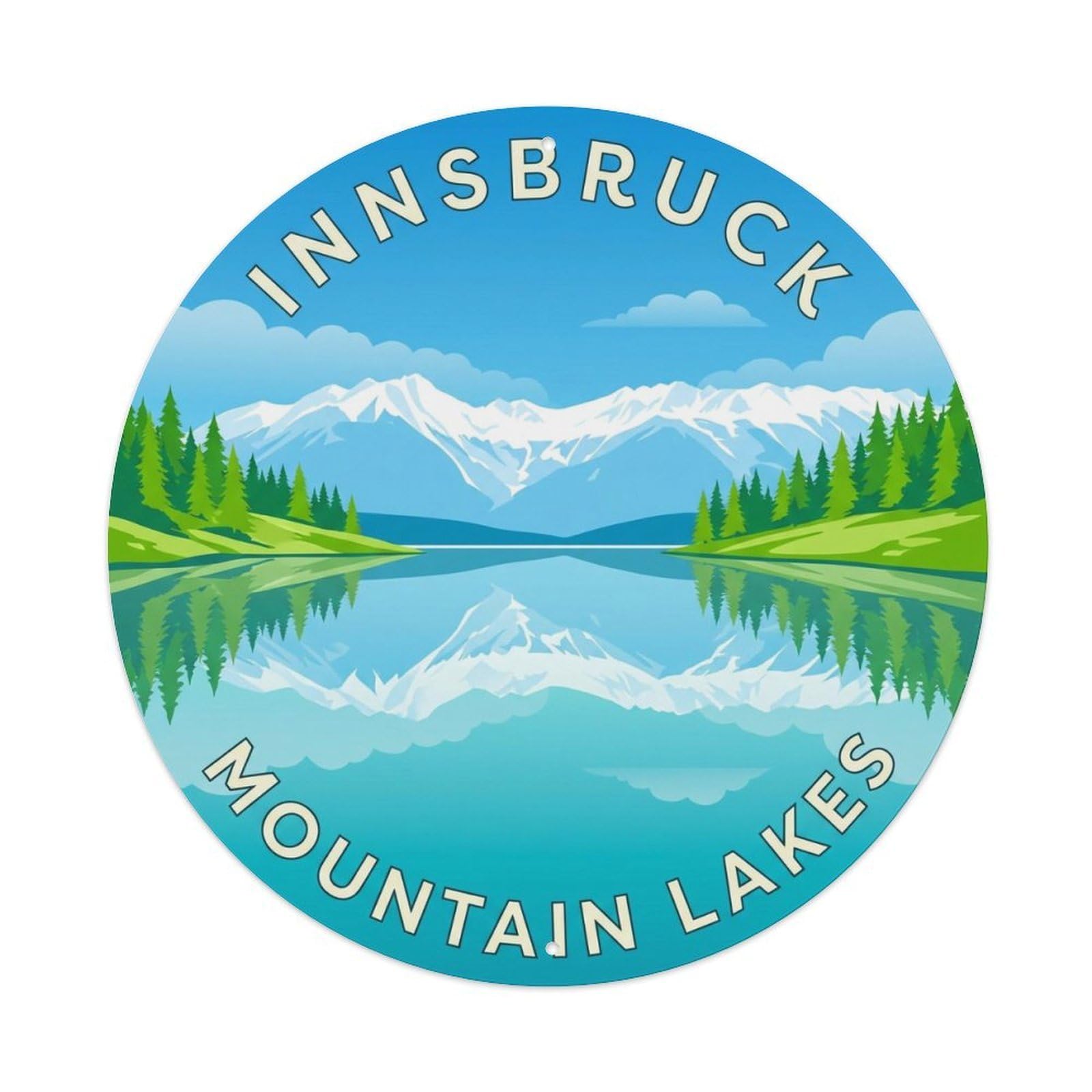 Vintage Travel Innsbruck Austria Unspoiled Metal Tin Sign