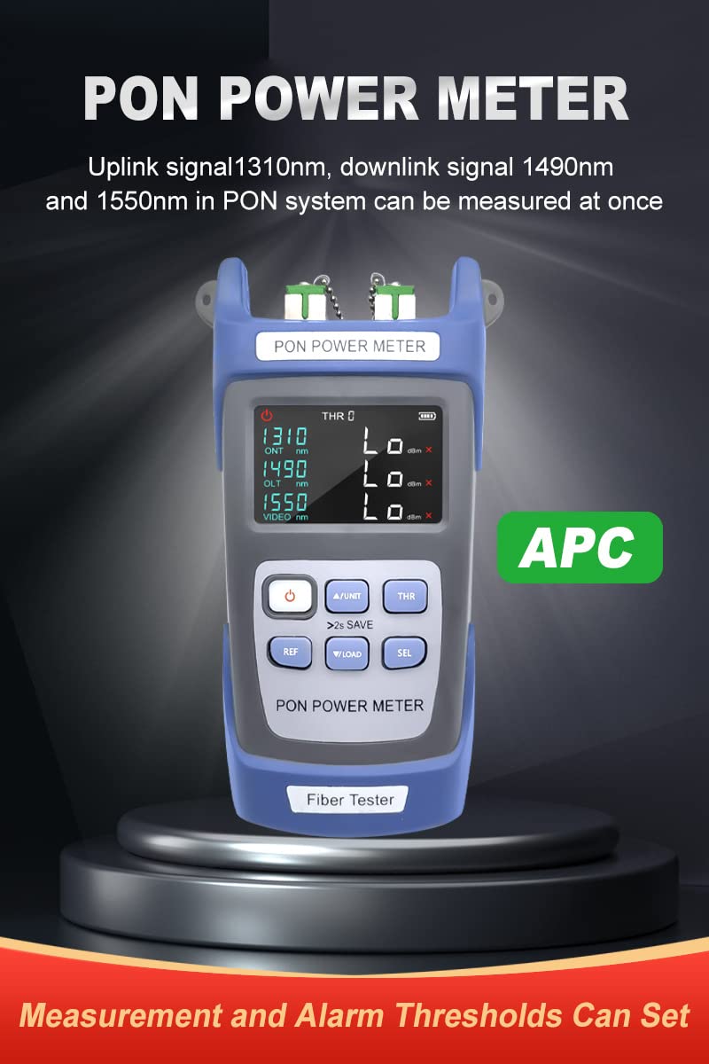 TM581 PON Power Meter SC/APC Glasfaser-Tester ONT/OLT 1310nm/1490nm/1550nm für Anwendung und Betrieb und Wartung von Glasfasernetzwerken