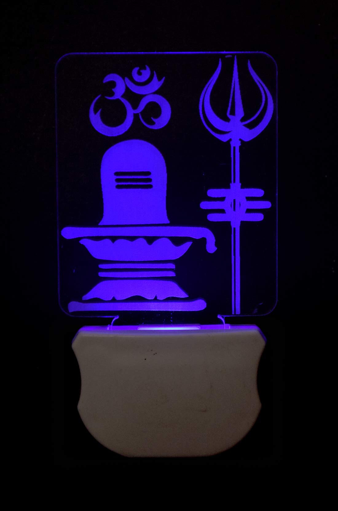 G Gojeeva The Lord Shivling 3D Illusion Night Lamp Comes with 7 Multicolor and 3D Illusion Design Suitable for Room,Drawing Room,Lobby