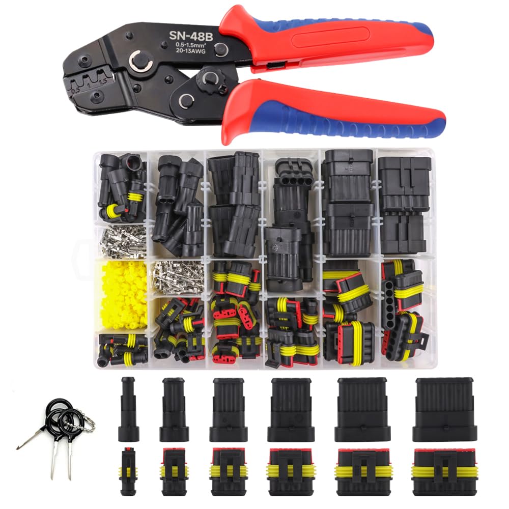 Alicates de crimpado, 711 conectores de cable automotriz con crimpadora