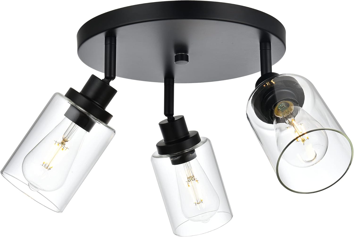 MELUCEE Track Lighting Fixtures Ceiling Semi Flush Mount 3 Lights
