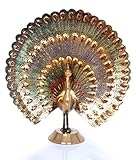 Hashcart Peacock Statue | Idol in Brass for Table Decor | Decorative Statue Gift Option